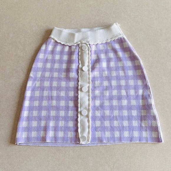 Maje Jimmy Gingham Check Mini Skirt ASO Belly The Summer I Turned Pretty - Picture 7 of 12